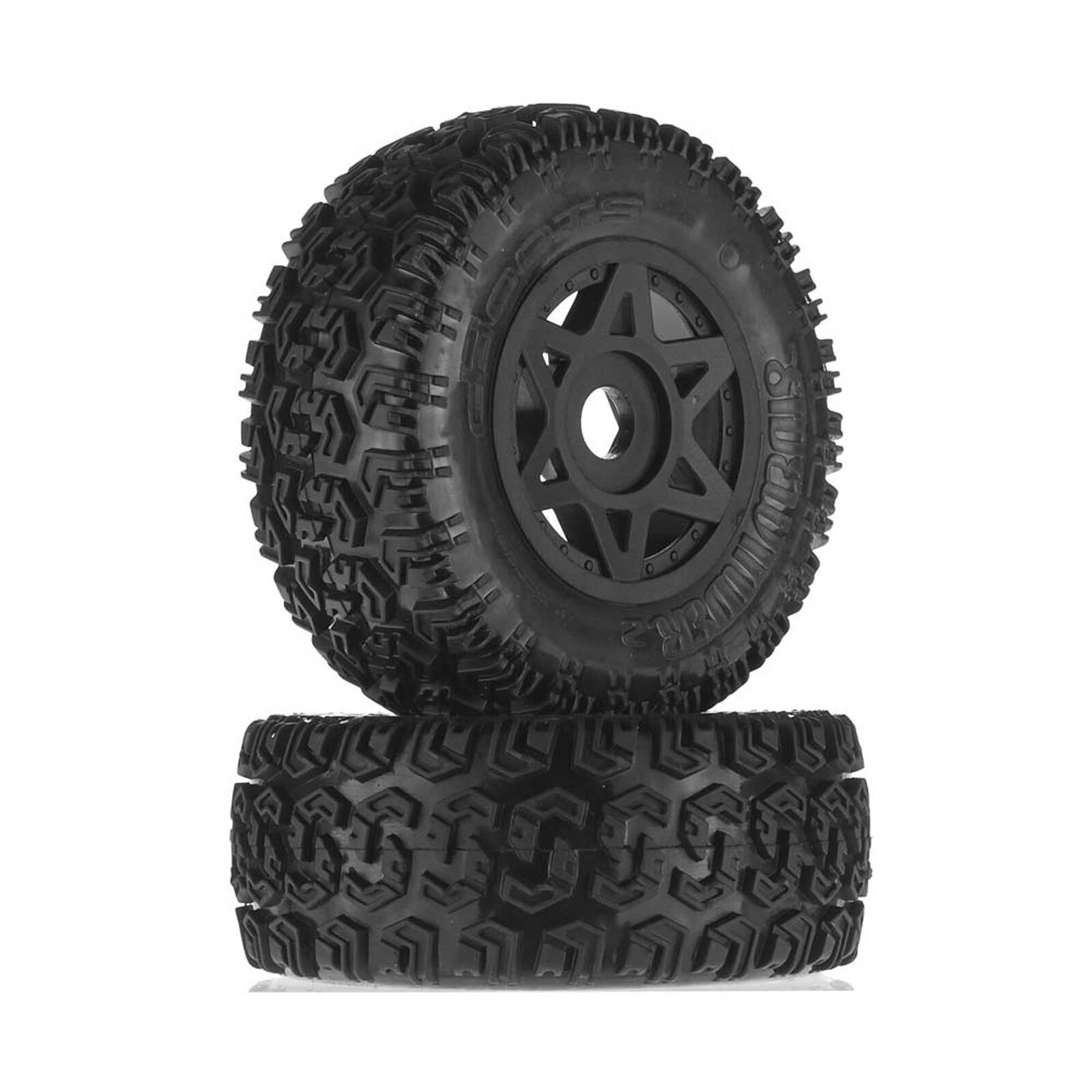 ARRMA AR550003 1/10 dBoots Sidewinder 2 Front/Rear 2.2/3.0 Pre-Mounted Tires, 17mm Hex, Black (2): 6S ARAC9422