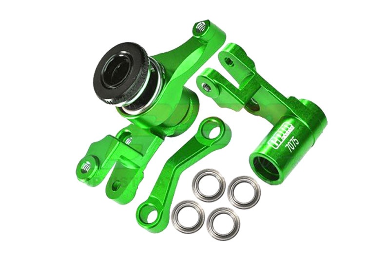 GPM Aluminium Lenkungs-Set eloxiert mit Kugellager grün TRX Slash, Stampede, Rustler, Hoss, Rally 4x4 SLA048NG