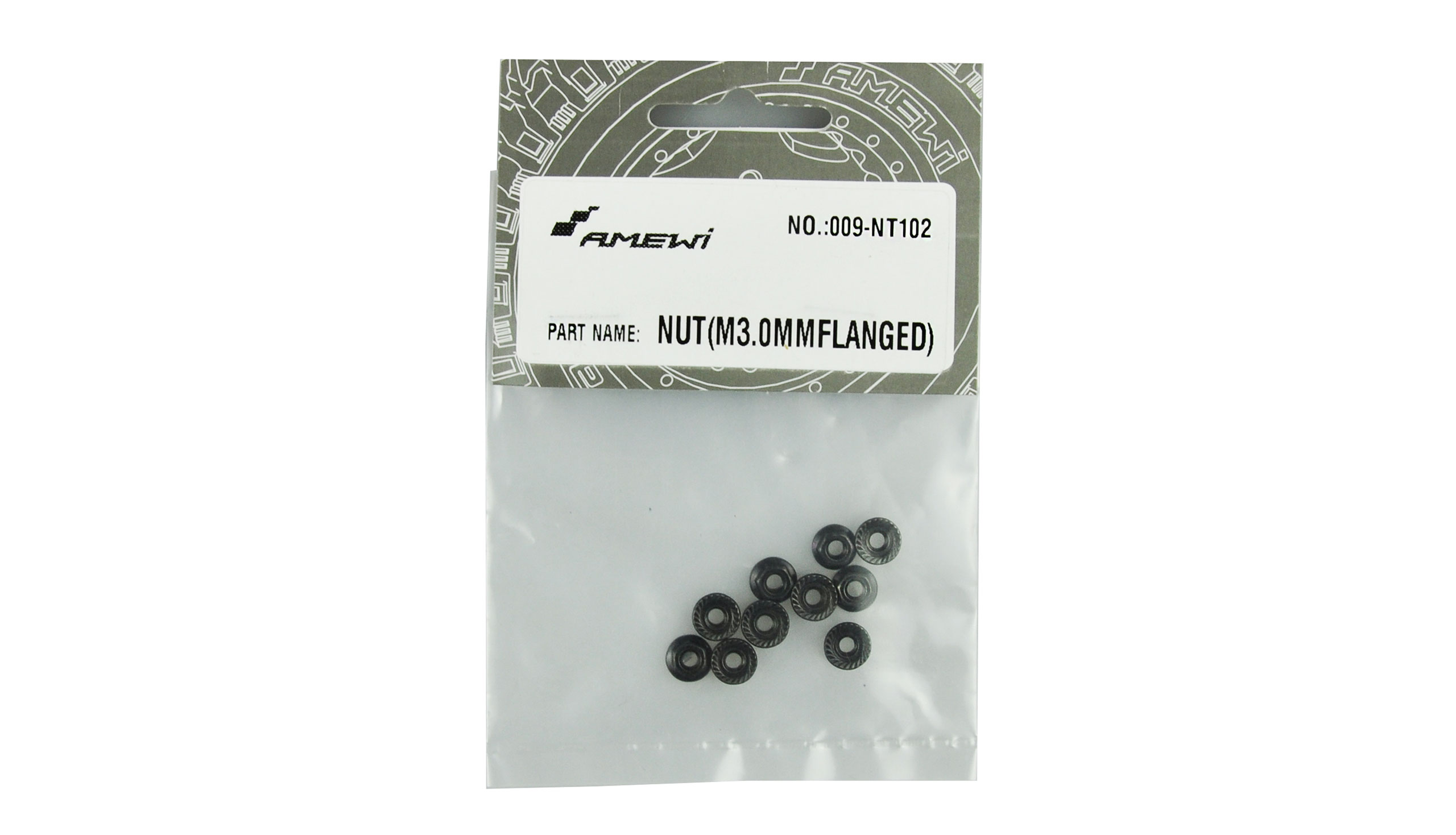 Amewi NUT(M3.0MMFLANGED) 10pcs EVO-X 6000 NT102 NT102