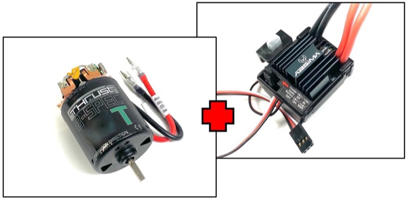 Absima 1:10 Brushed "Thrust B-Spec V2" 55T Crawler Motor & 80A ESC Combo Set 2100018V2 - Abbildung 1