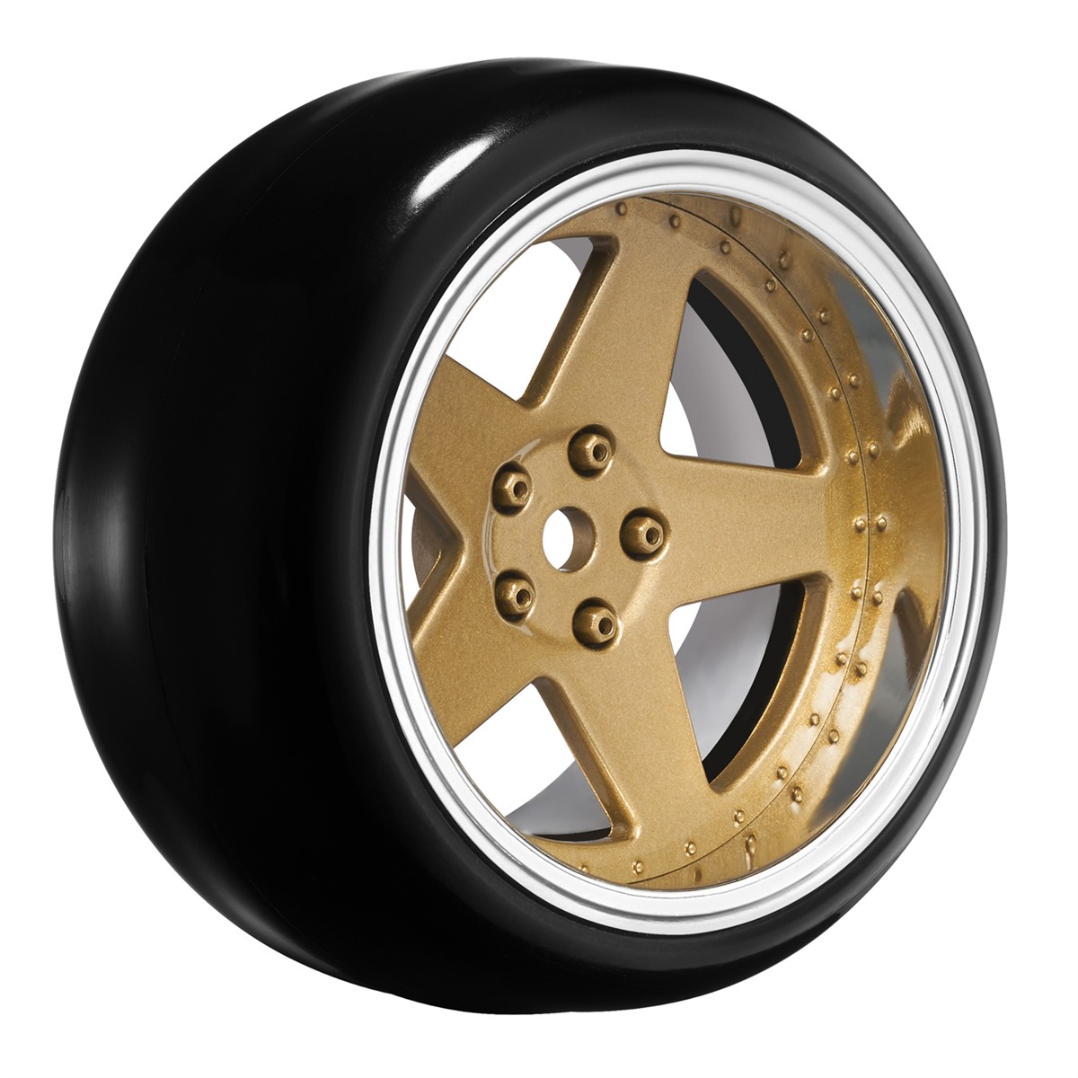 Louise Reifen m. Felgen Drift / 5-Speichen Bronze (2,4,6,8mm Offset) 12mm sechskant (4)