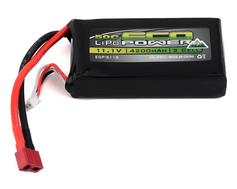 EcoPower 11.1V/4200mAh Trail 3S Shorty 50C LiPo Batterie ECP-5115