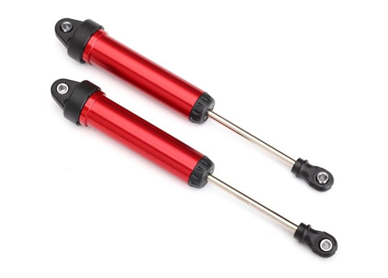 Dämpfer GTR 134mm rot Alu (gebaut ohne Federn) vo ohne Gewin 8451R