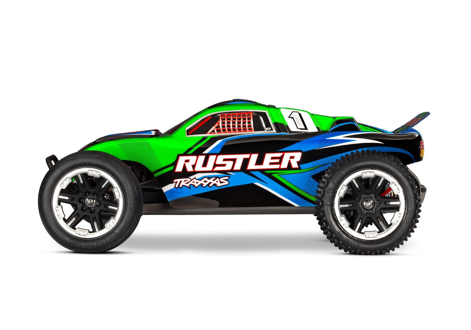 Traxxas Rustler Grün HD 1/10 2WD Stadium-Truck RTR mit Akku & USB-Lader 37254-8 - Abbildung 3