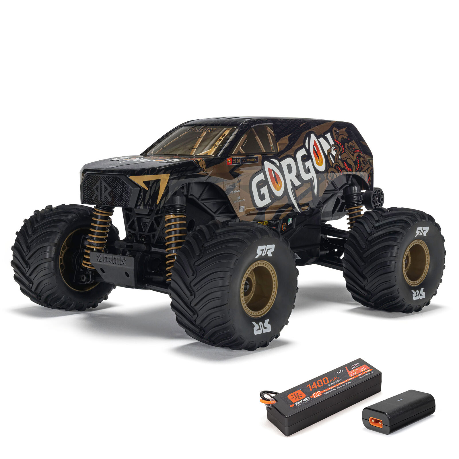 ARRMA 1/16 GORGON GROM 4X4 RTR Brushed Monster Truck Bronce (Battery & Charger Included) - Abbildung 1