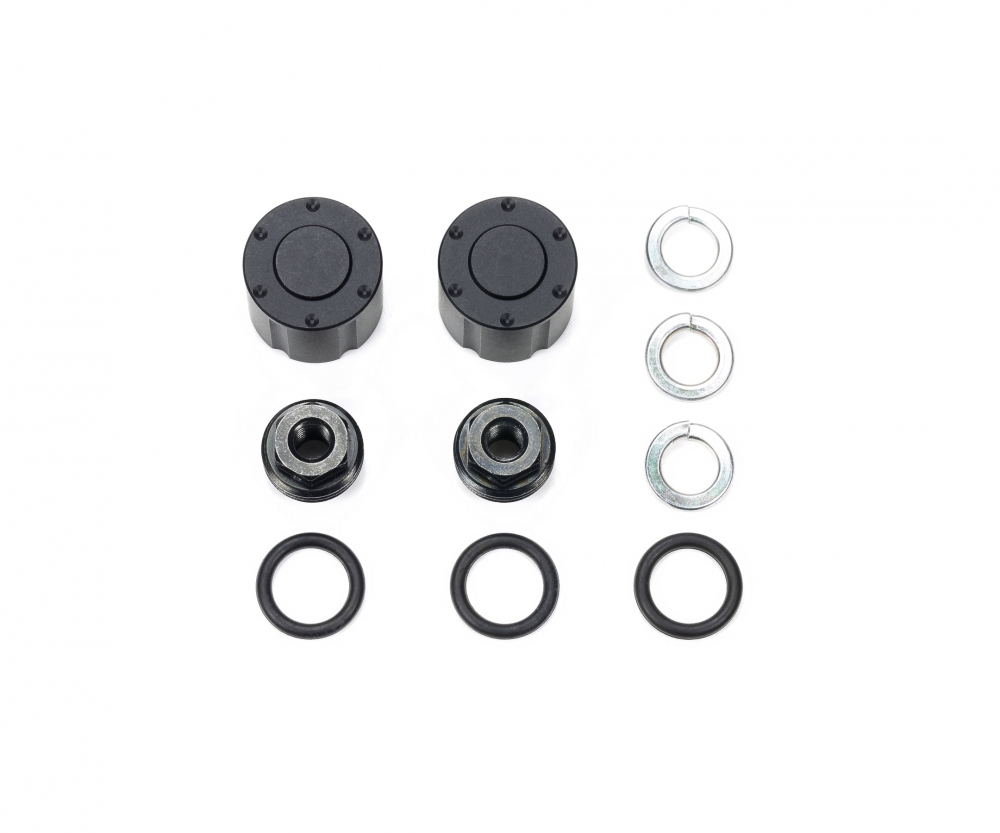 Tamiya 56557 1:14 Radnaben-Set HA schwarz (2) 300056557