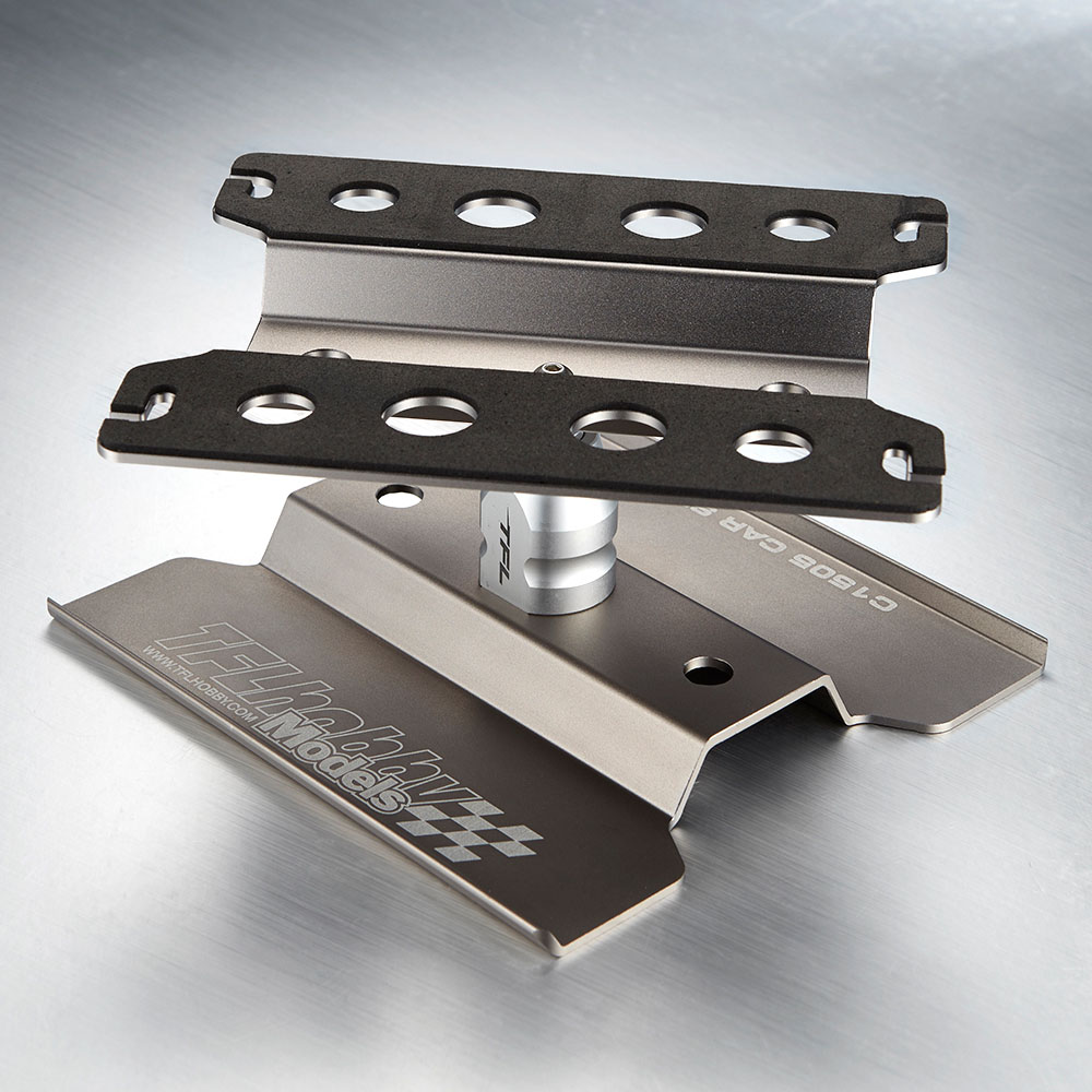 TC1505-T Auto Montagestand 1/10 drehbar titan eloxiert