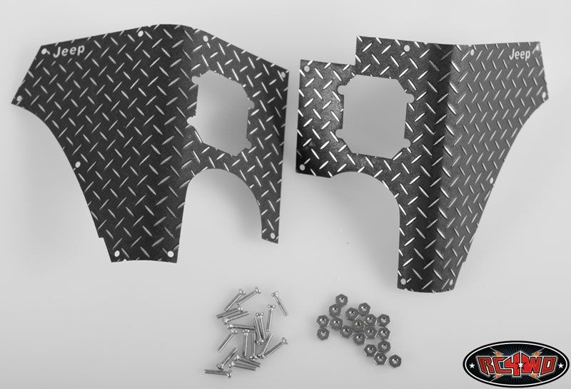 RC4WD Rear Diamond Plates Corner Set for Tamiya CC01 Wrangler (Bla VVV-C0063