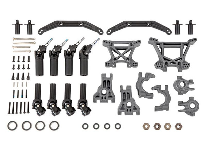 Traxxas Extreme Heavy Duty Aufhängungs-Set komplett grau 4x4 Hoss, Rustler, Slash 9080-GRAY