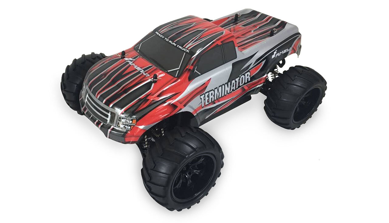 Amewi Terminator 4WD brushed 1:10 22318 Aluminium Chassis, inkl. Akku & Ladegerät 22318