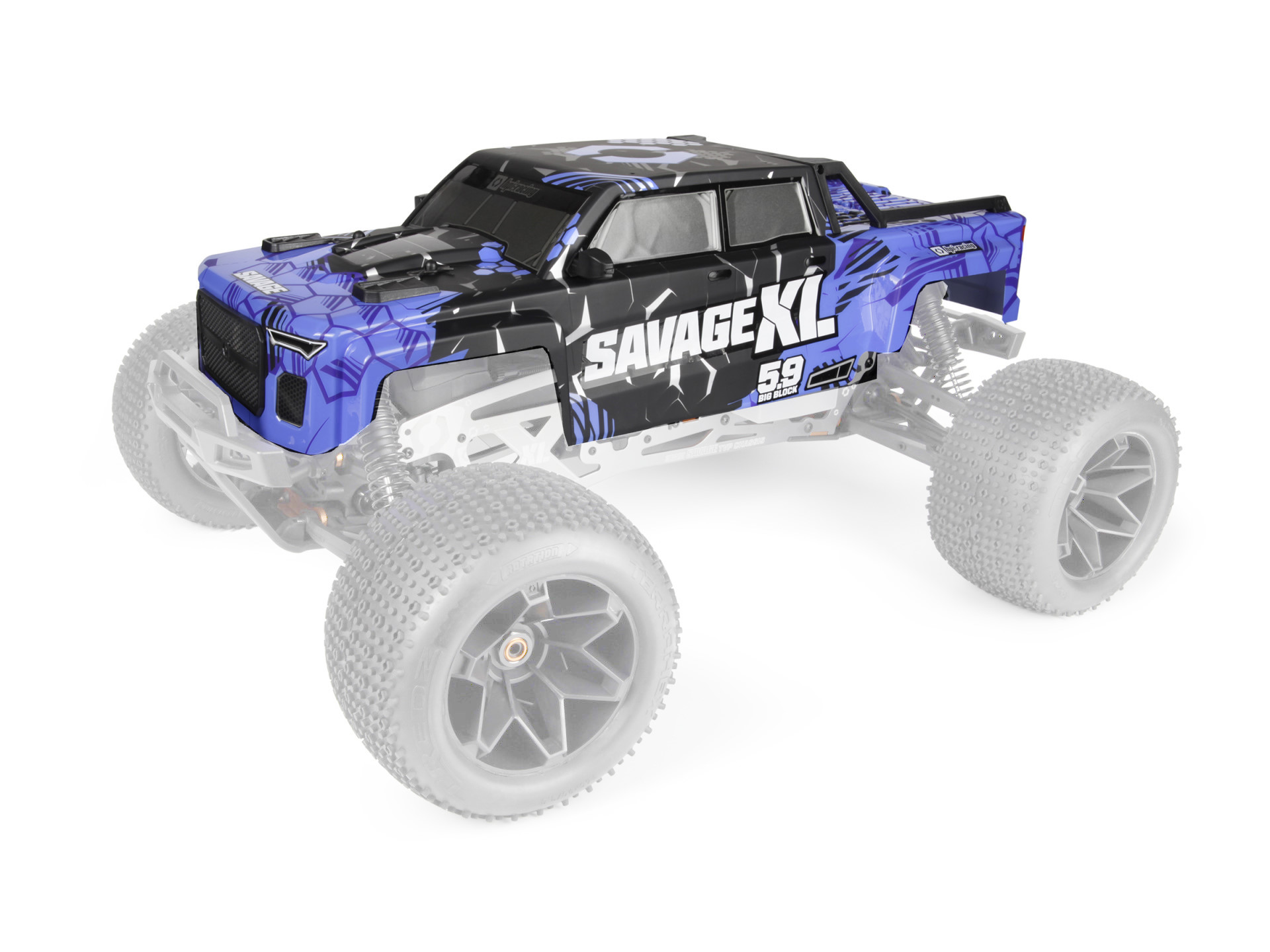 HPI GTXL-6 Kingcab Truck Karosserie Blau lackiert 160588