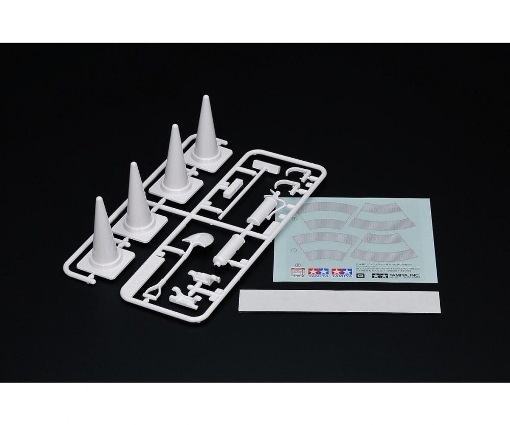 Tamiya 56558 1:14 Truck Baustellen-Set Pylone/Werkz. 300056558