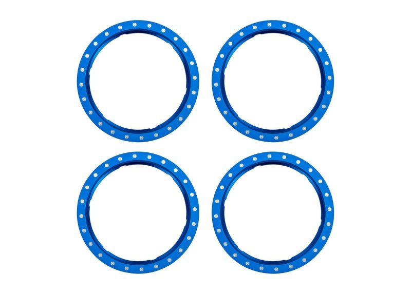 Traxxas Pro Scale Beadlock Ringe Aluminium blau (4)  10276-BLUE - Abbildung 1