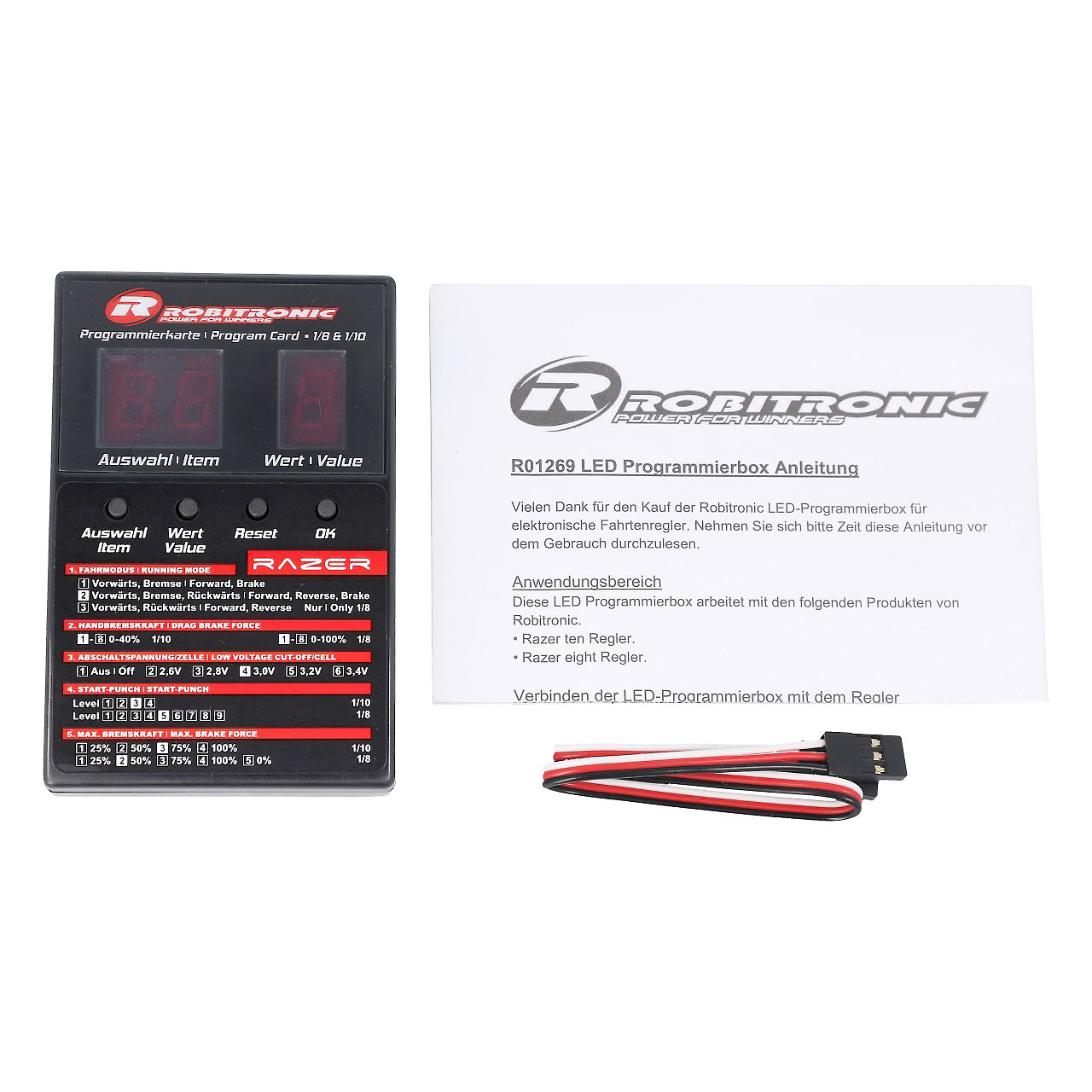 Robitronic LED Programmierbox Razer ten & eight R01269