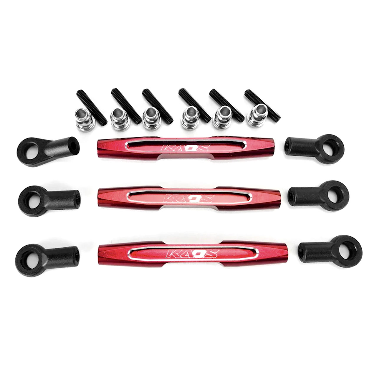 CEN-Racing Panhard Bar & Steering Tie Rod (57mm, cnc aluminum, red anod CKD0371