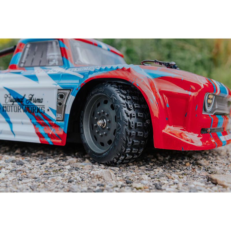 ARRMA 1/8 INFRACTION 4WD MEGA Resto-Mod Truck RTR, Red/Blue ARA4215V3BIT1