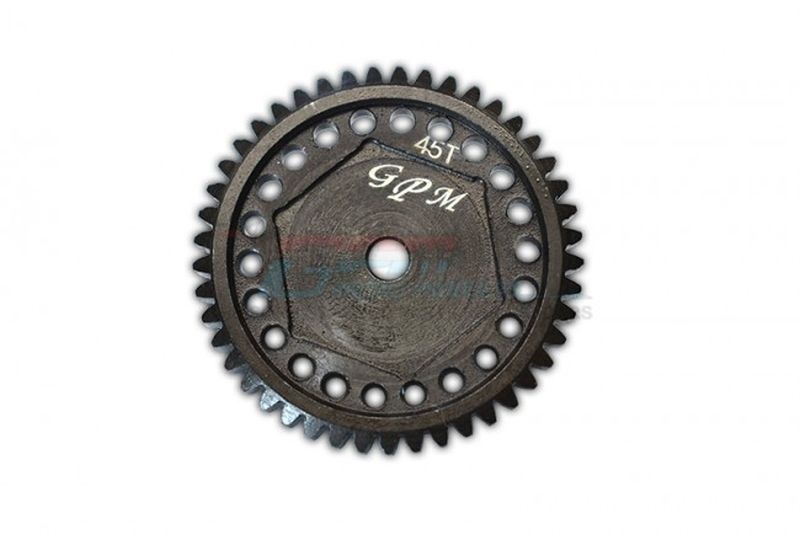GPM Carbon-Stahl Hauptzahnrad 45Z schwarz TRX TRX4 & 6 TRX4045TSBK