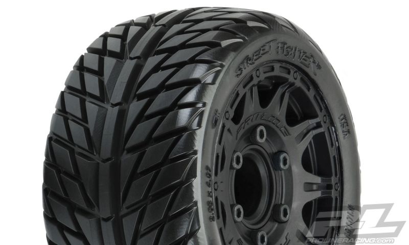Pro-LineStreetFighter LP 2.8 Straßen-Reifen Truck v/h (2) 2.8 auf Raid Felge schwarz 6x30 Wechsel-Sechskant TRX ST&MT 10161-10