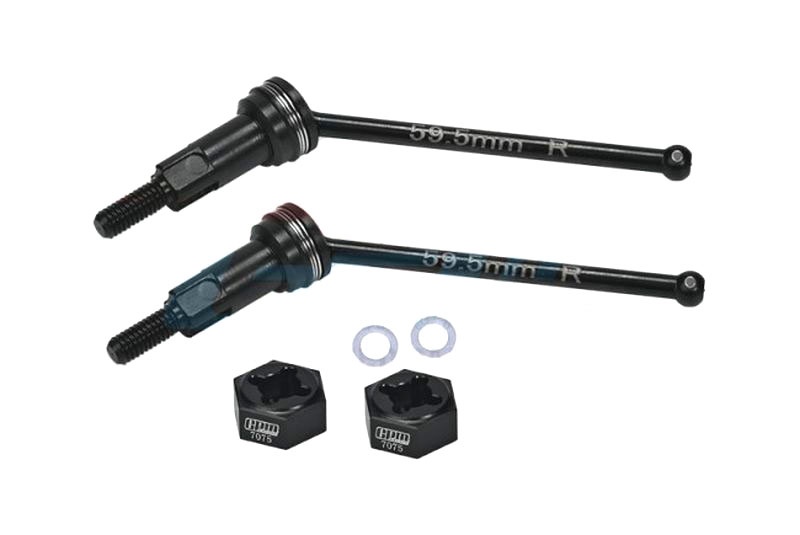 GPM CVD-Antriebswelle Carbon/Stahl hi +Radmitnehmer schwarz (2) für ARRMA 1/18 Granite 4WD MGG059RSBK