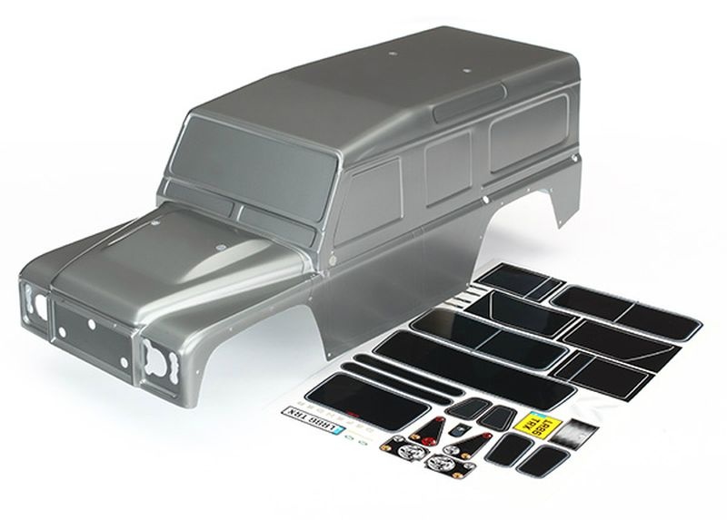 Traxxas Karo, Land Rover Defender, graphite silber +Decals 8011X - Abbildung 1