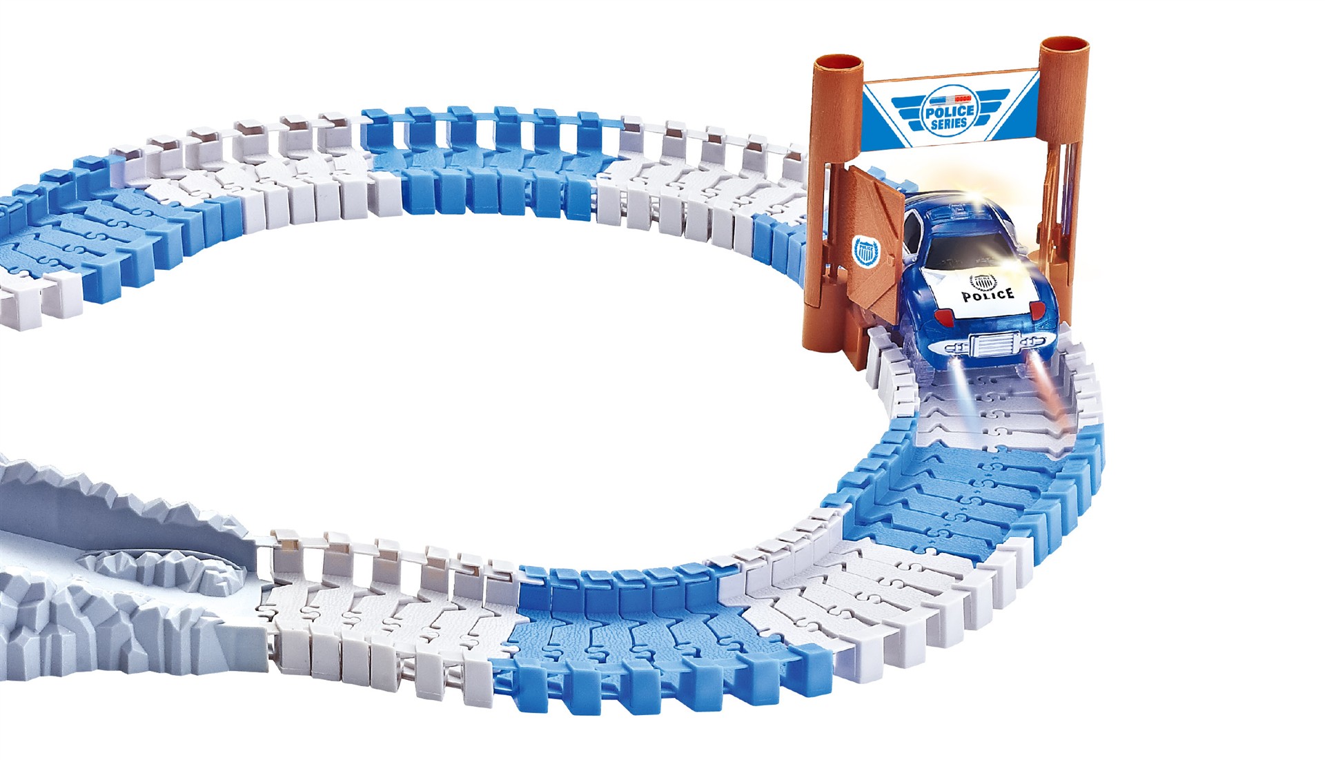 Amewi Magic Traxx Polizei Strecke 139-teilig mit Polizeifahrzeug 100663