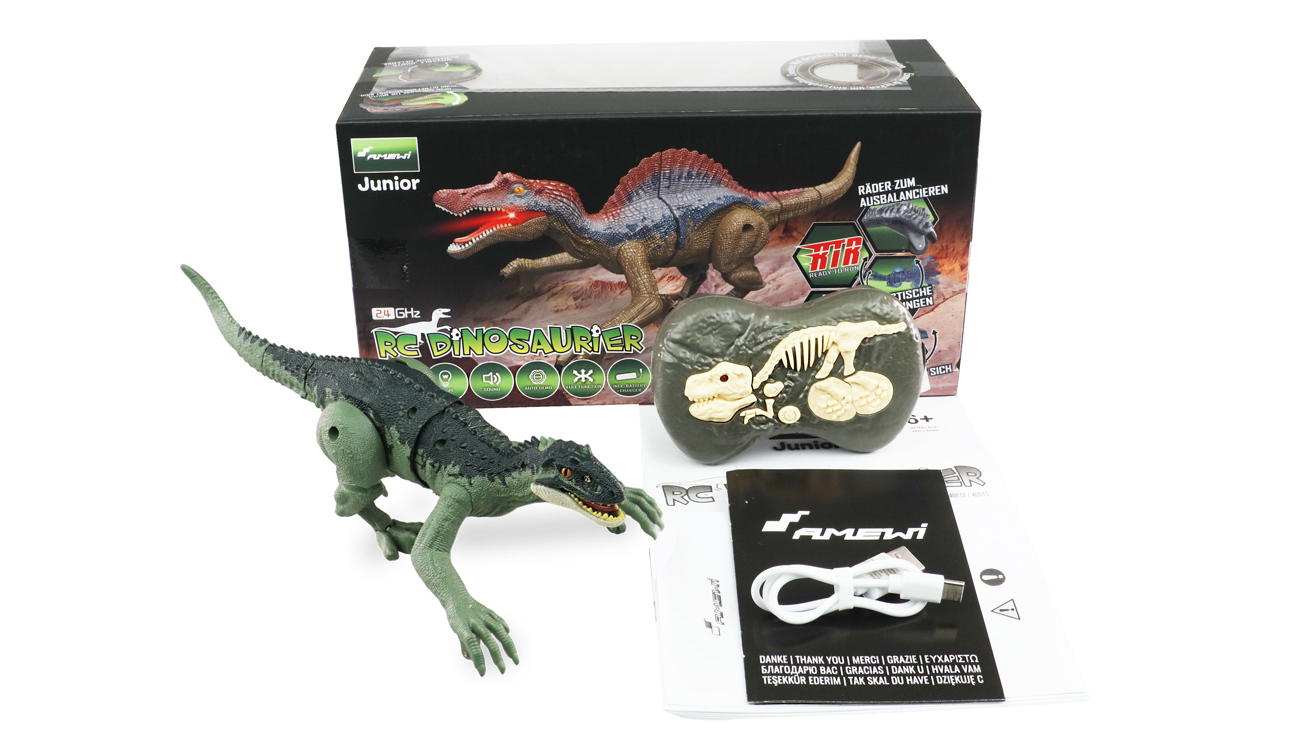 Amewi Tyrannosaurus RC Dinosaurier 21cm, RTR 40013