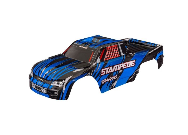 Traxxas Karosserie Stampede & VXL blau clipless mit Aufkleber  3620-BLUE