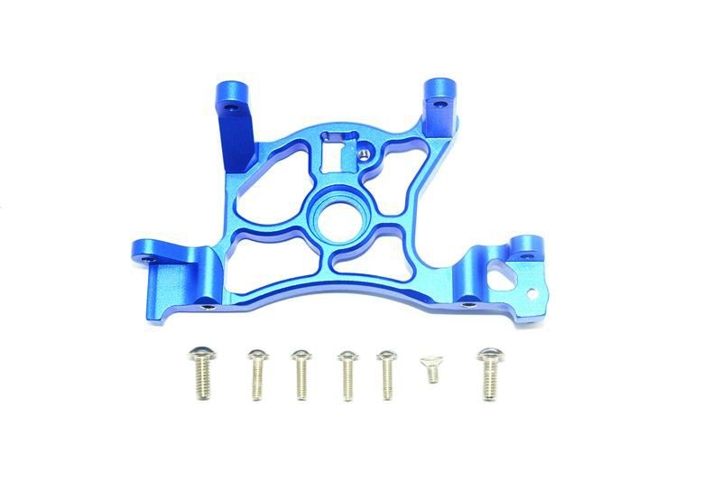GPM Alu Motorhalter blau Traxxas Rustler 4x4