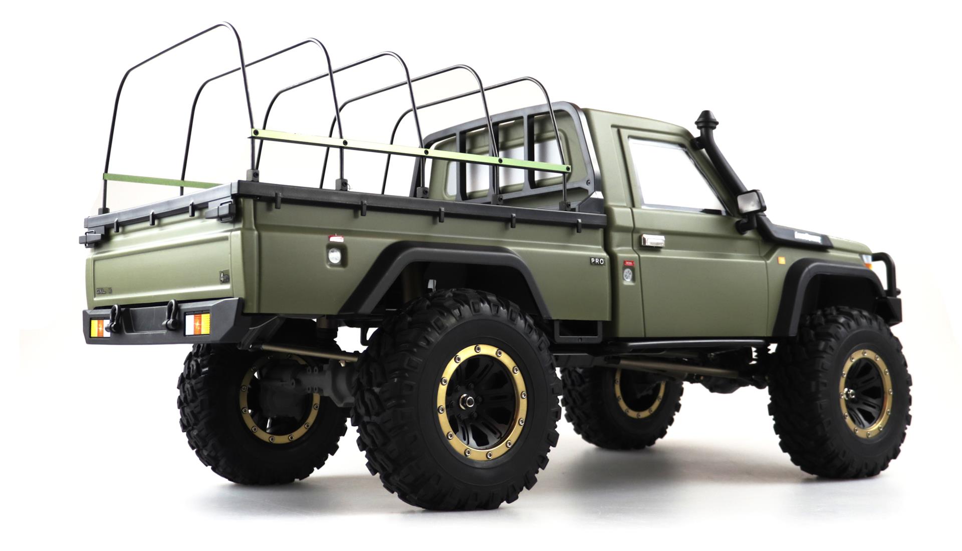 Amewi AMXRock RCX8PS Scale Crawler Pick-Up 1:8, RTR Militär grün 22475