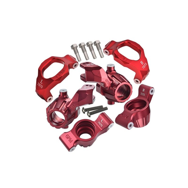 GPM Alu Lenkhebel, C-Träger vo und Rädträger hi +KT rot TRX Maxx, Maxx Slash TXMS192122NR