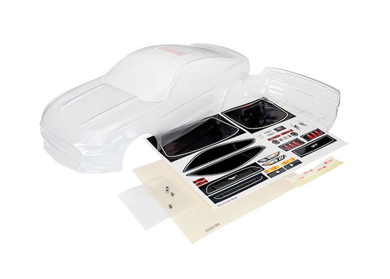 Traxxas Karosserie Ford Mustang (klar, unlackiert)/ Window Masks/ De 8312 - Abbildung 1