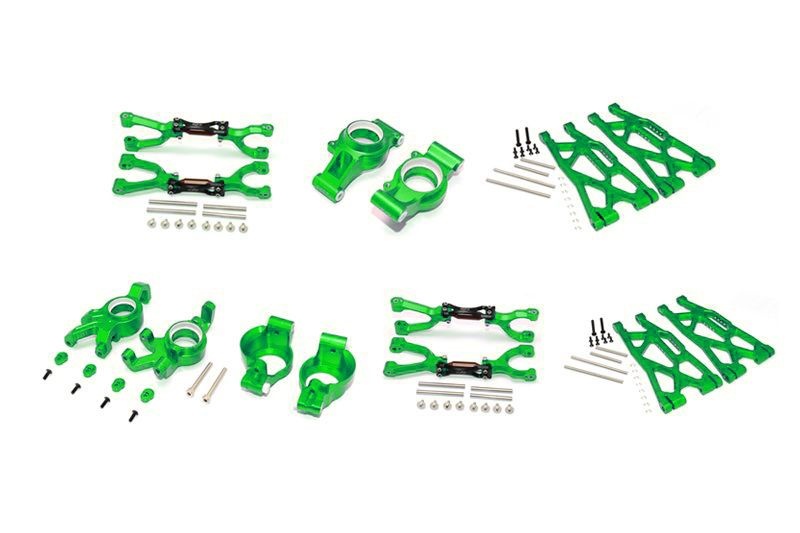GPM Alu Aufhängungs-Set komplett v/h grün Traxxas X-MAXX *neuer Preis*