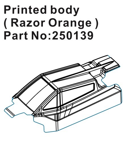 Hobby Plus Speck-B Printed Lexan Body - razor orange 250139