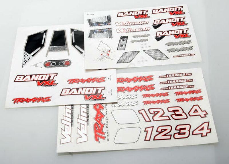 Traxxas DECAL SHEETS, BANDIT VXL 2413R