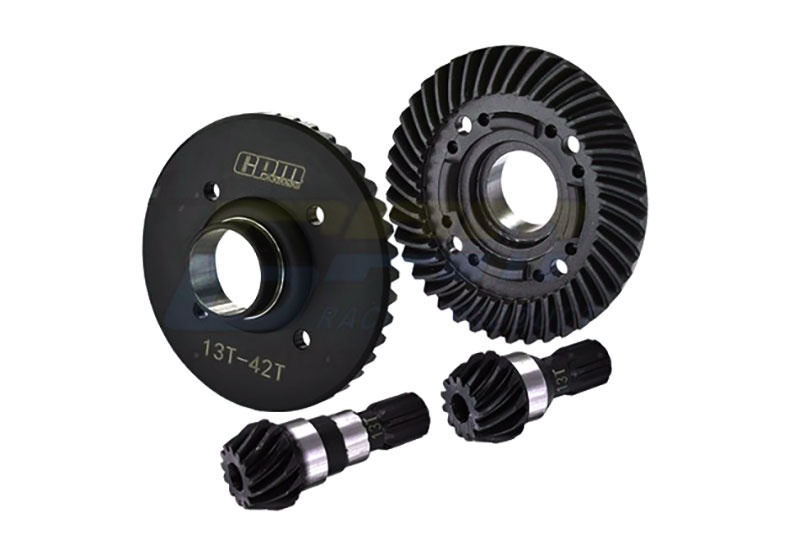 GPM Tellerrad 42Z mit Ritzel 13Z Chromstahl v&h Traxxas XRT, X-Maxx