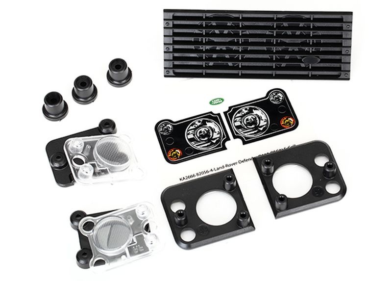 Traxxas Grill, Land Rover Defender +Halterung (3) Dach-Lichtergehäus 8013