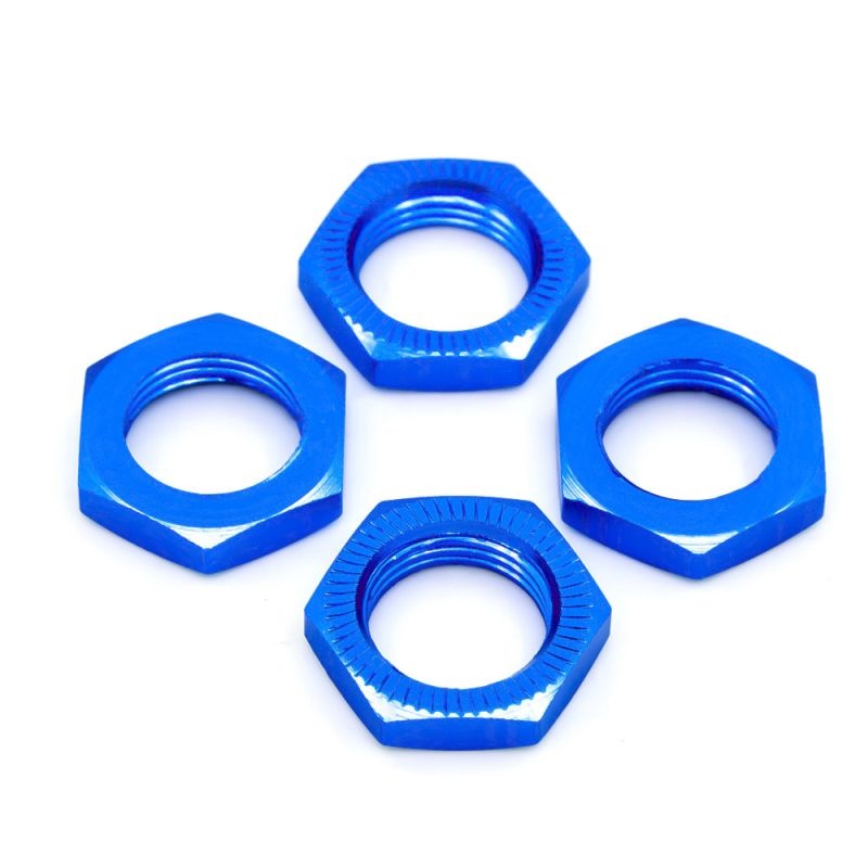 H-SPEED Alu 17mm Radmutter gezahnt blau HSPX087