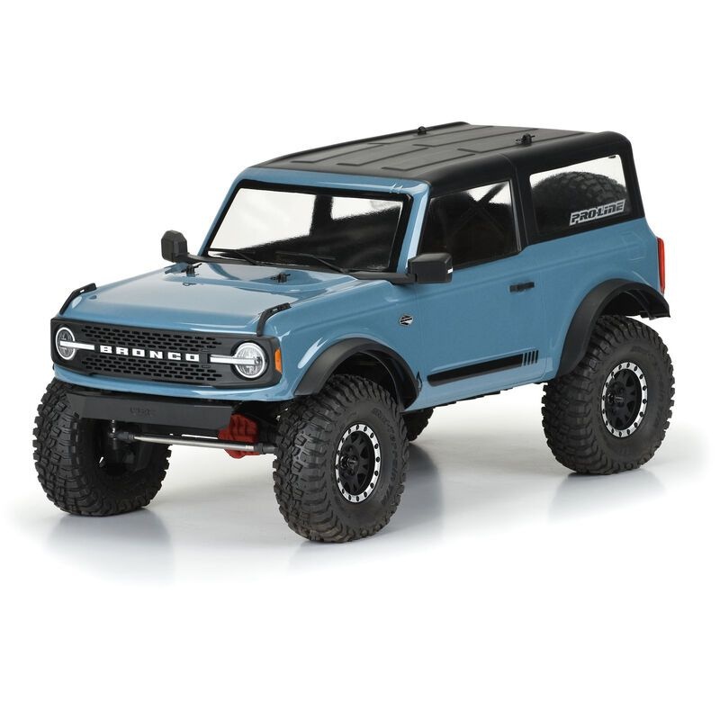 Pro-Line 2021 Ford Bronco Karo klar Set mit Scale Anbauteile für 11.4 (290mm) Radstand Scale Crawlers 3569-00