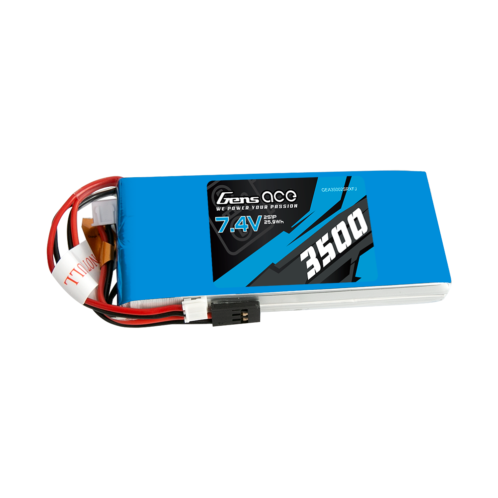 Gens Ace 3500mAh 7.4V RX 2S1P Lipo Akku Pack / RX/ TX GEA35002SRXFJ