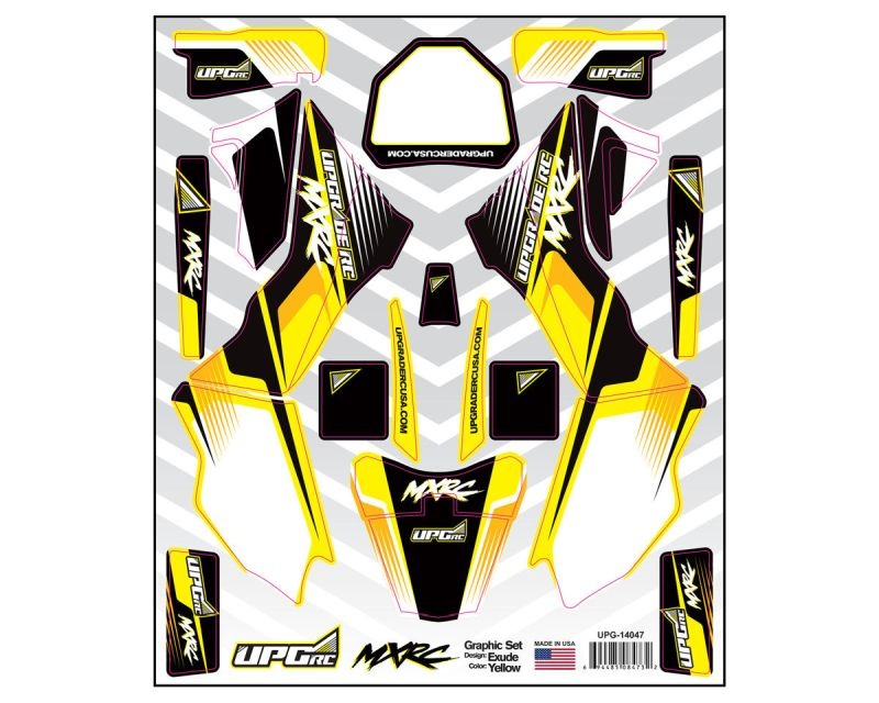 Upgrade RC Graphic Set for Losi Promoto MX (Exude) (Yellow)
