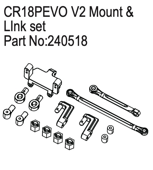 Hobby Plus Mount & Link Set for EVO V2 240518
