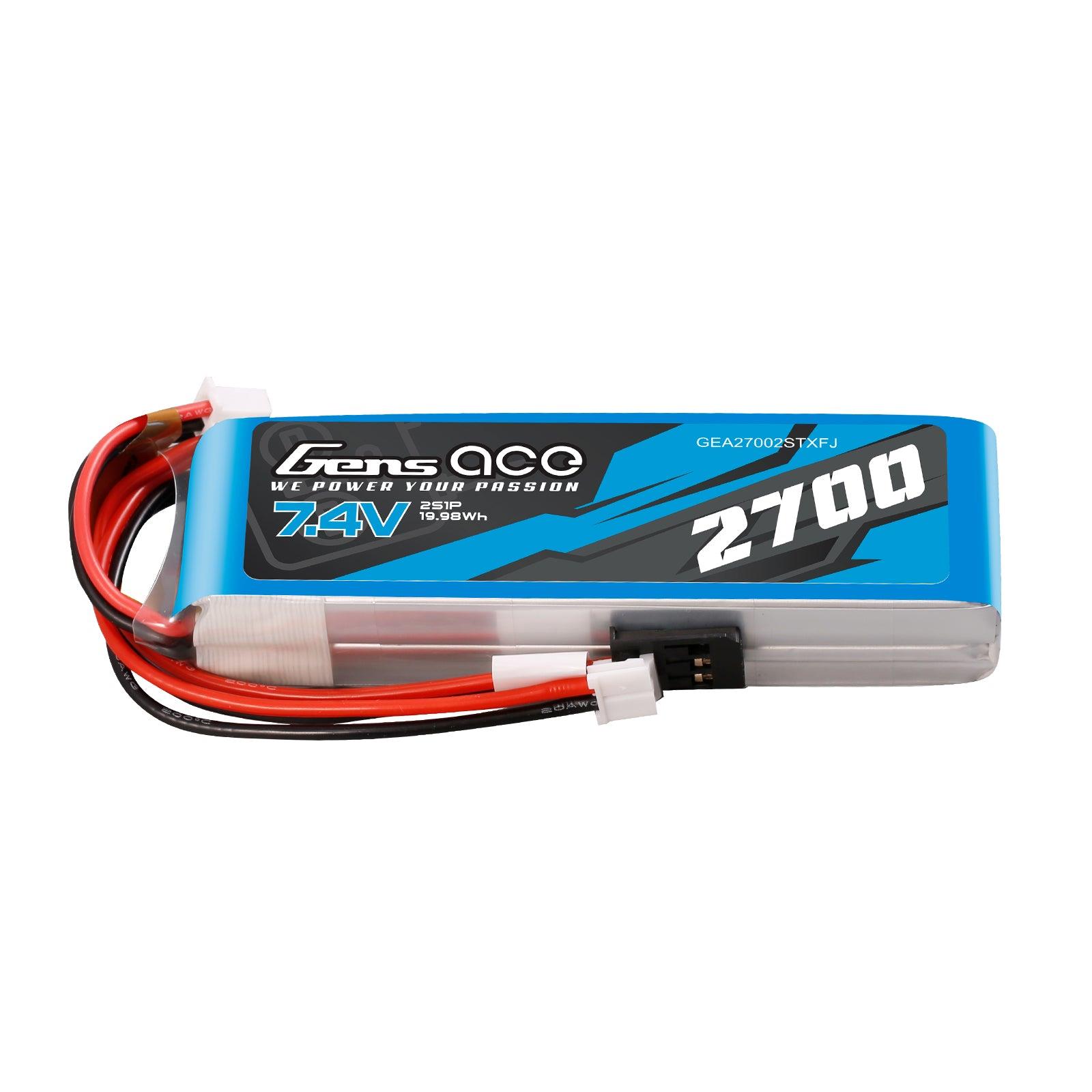Gens Ace 2700mAh 7.4V 2S Lipo Akku mit Futaba+JST-EHR Stecker GEA27002STXFJ