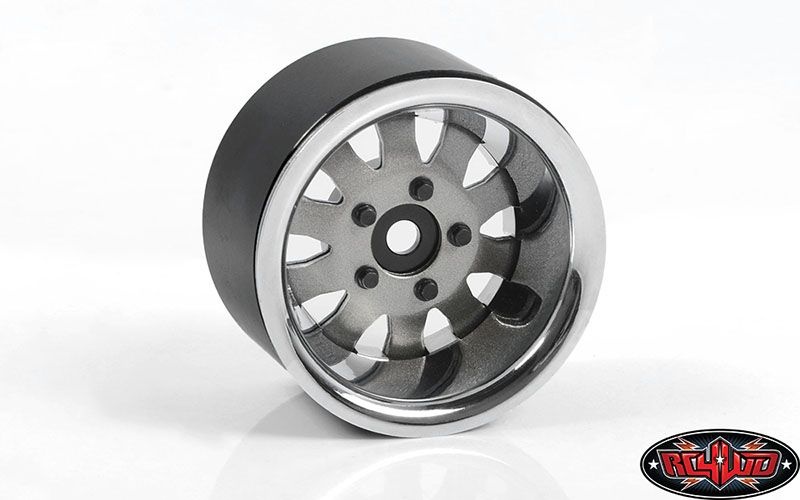 RC4WD 1.9 5 Lug Steel Wheels w/Beauty Ring (Silver) Z-W0327