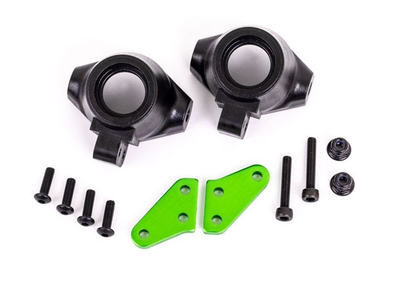 Traxxas Lenkhebel Arme Alu grün eloxiert (2) Lenkhebel l/r 9637G