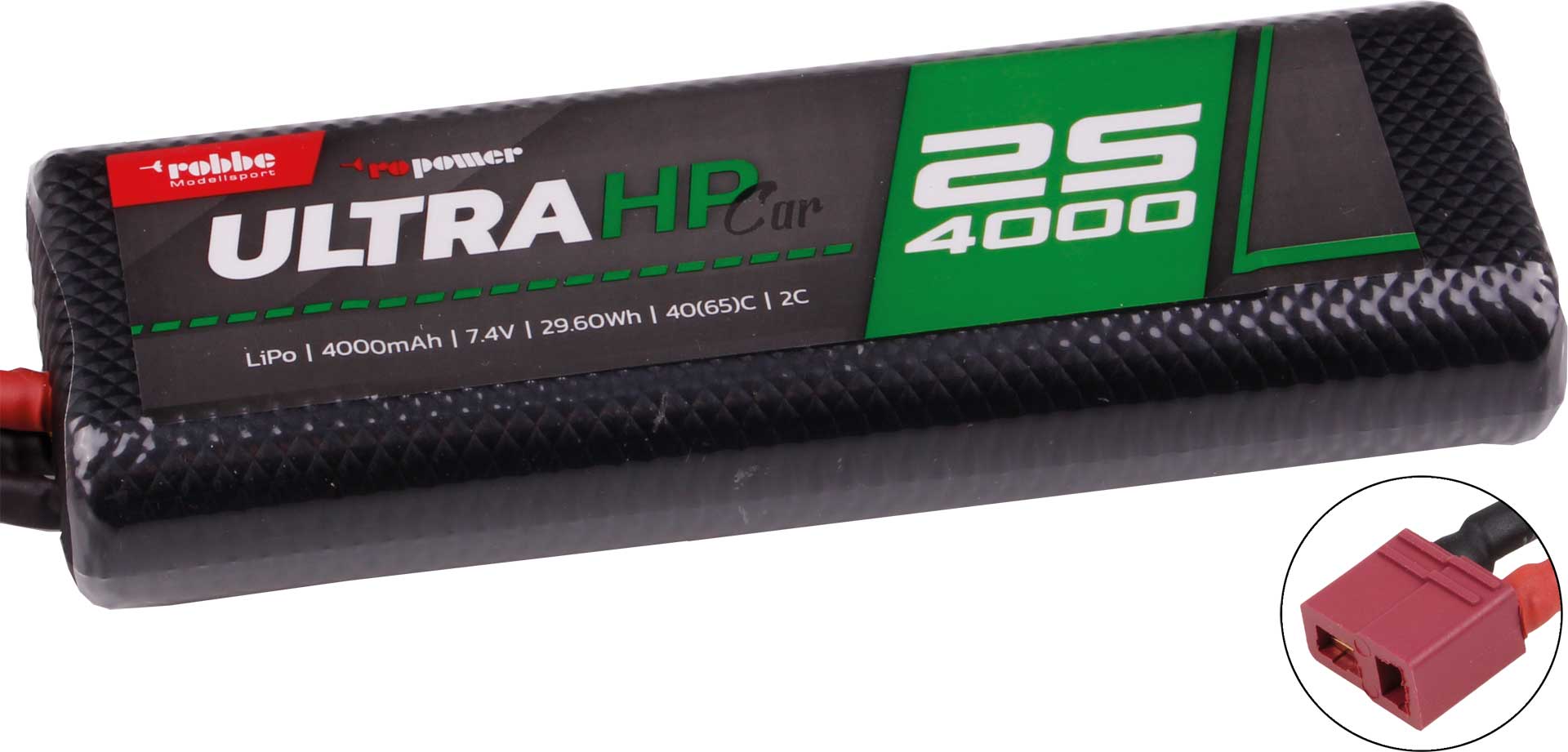 Robbe RO-POWER ULTRA HP CAR 4000MAH 7,4 VOLT 2S 40(65)C LIPO AKKU 7382