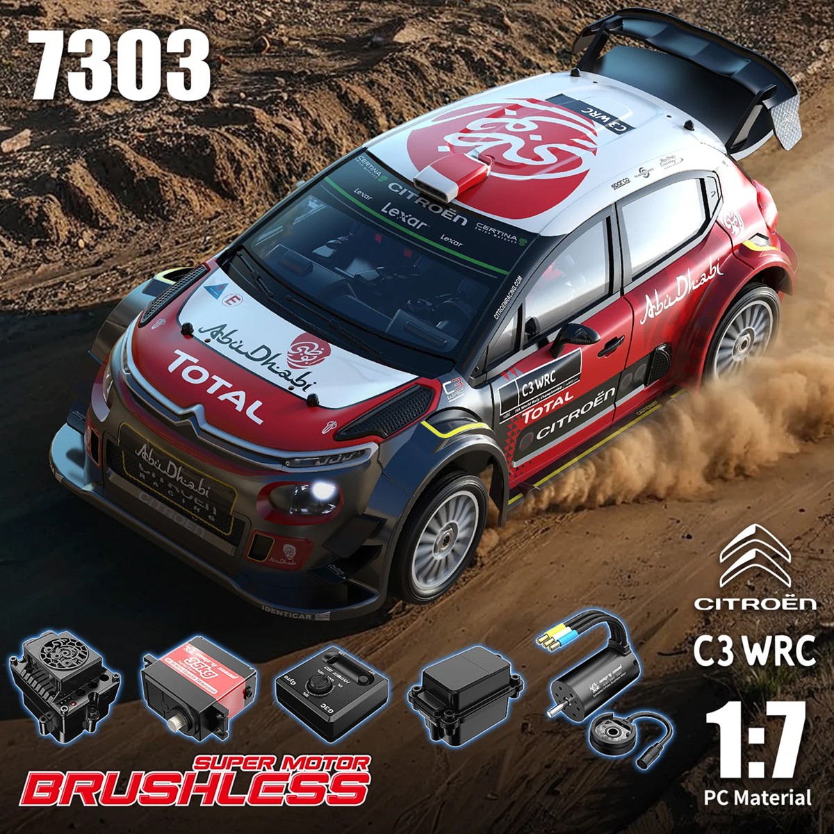 MJX Hyper GO 7303 1/7 Citroen C3 WRC 4WD - Abbildung 6