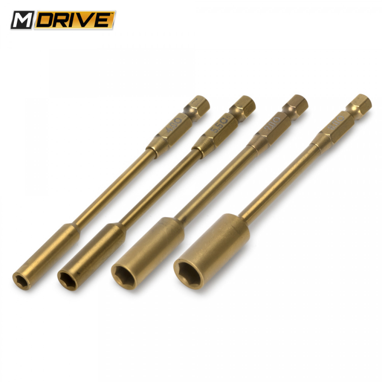 M-DRIVE Power Tool Bits Steckschlüssel Set 4, 5.5, 7 & 8mm MD10100