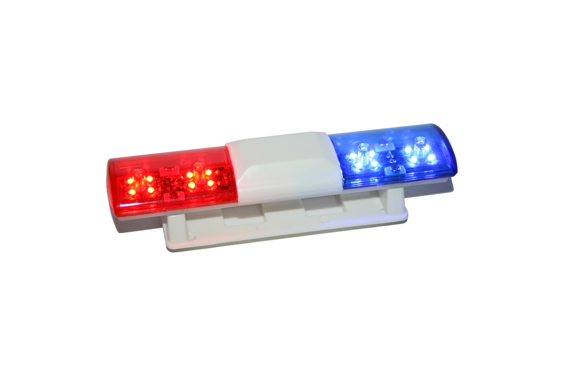 HRC Dachleuchten V1 Blau/Rot Police LED Lichtset 1/10 JR Stecker 6 Blinkenmodus HRC8731U