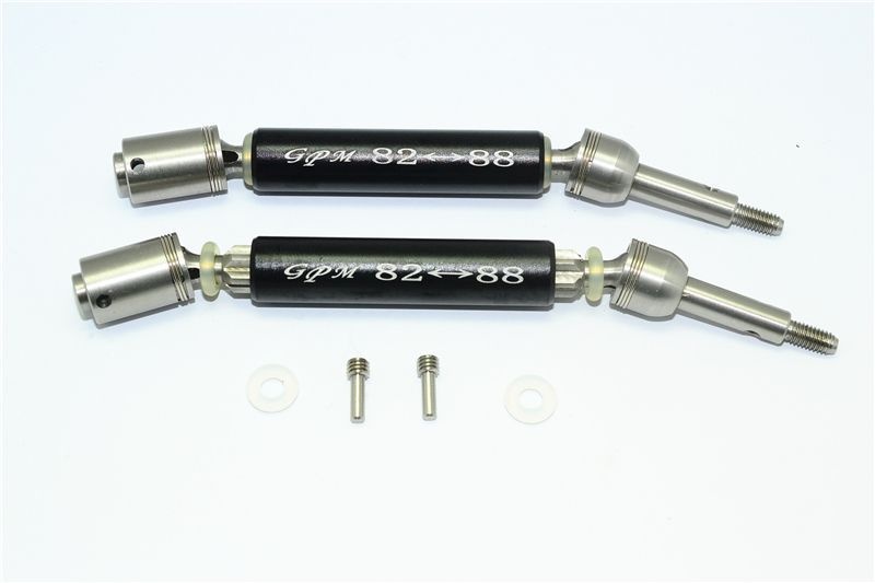 GPM Edelstahl CVD Achse mit Alu-Antriebswelle hinten schwarz Traxxas XO-01