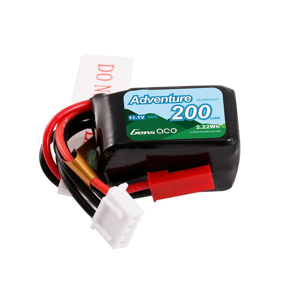 Gens Ace 200mAh 11.1V 30C 3S1P Lipo Akku Pack mit JST-SYP Stecker GEA2003S30JST